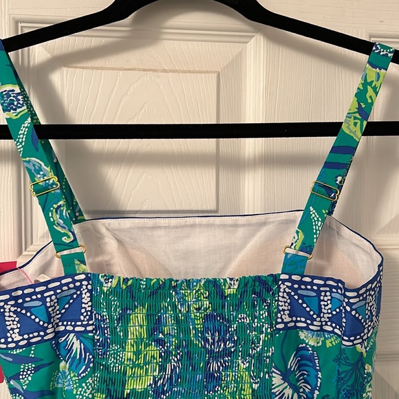 Super cute Lilly Pulitzer Casidee Cotton Dress Botanical Green in A Flutter - Picture 4 of 4